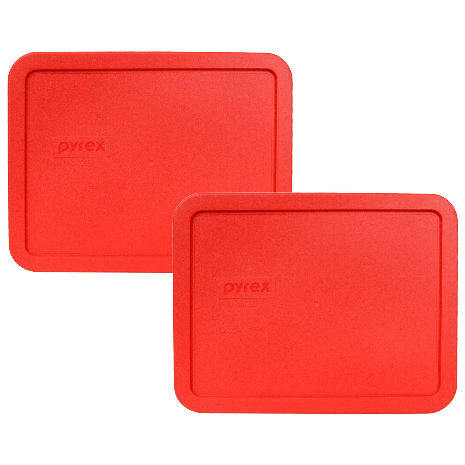 Pyrex 7211-PC Rectangular 6 Cup Red Plastic Storage Lid 2 PK New for Glass Dish Pyrex 7211-PC Rectangular 6 Cup Red Plastic Storage Lid 2 PK New for Glass Dish
